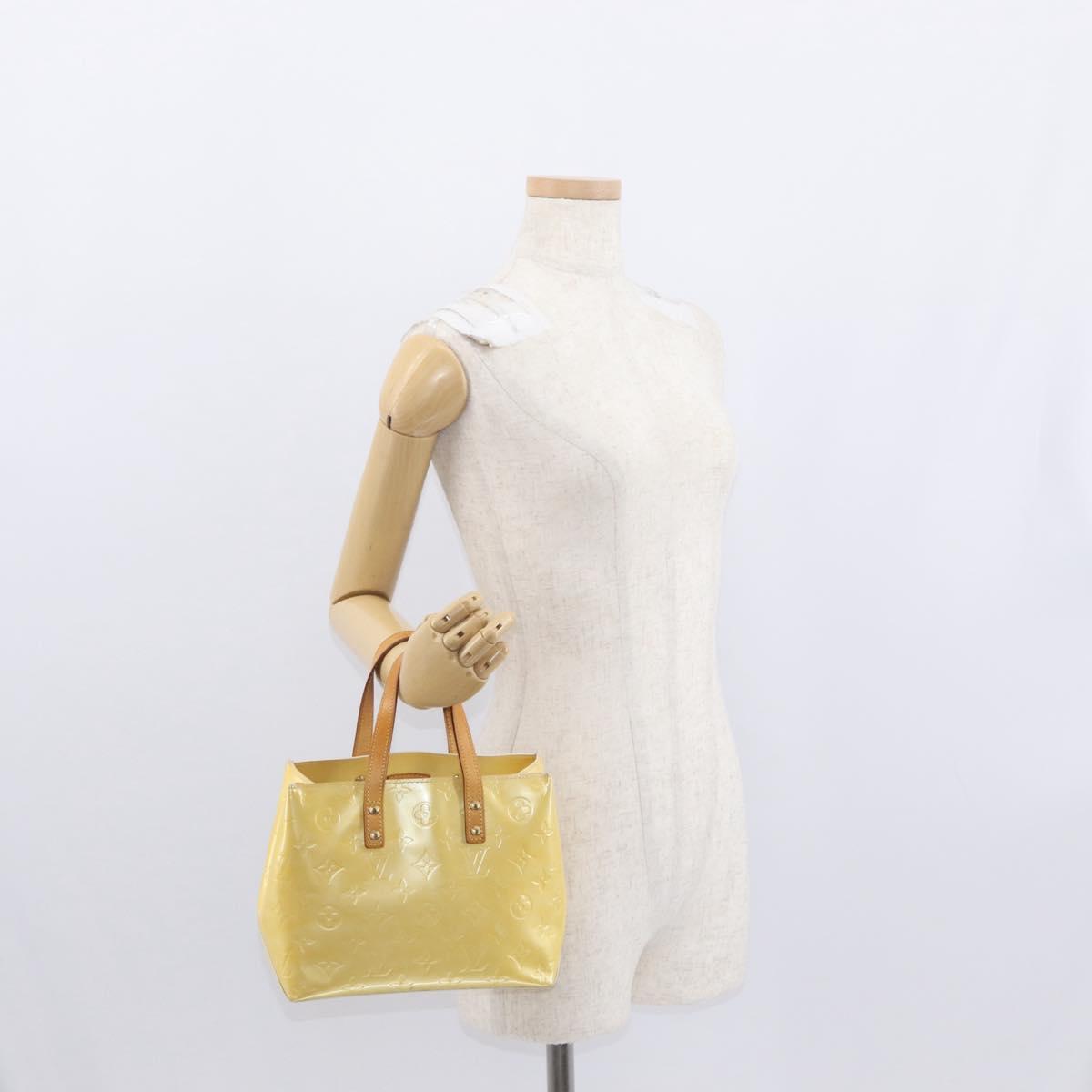 LOUIS VUITTON Monogram Vernis Reade PM Hand Bag Perle M91336 LV Auth 162075