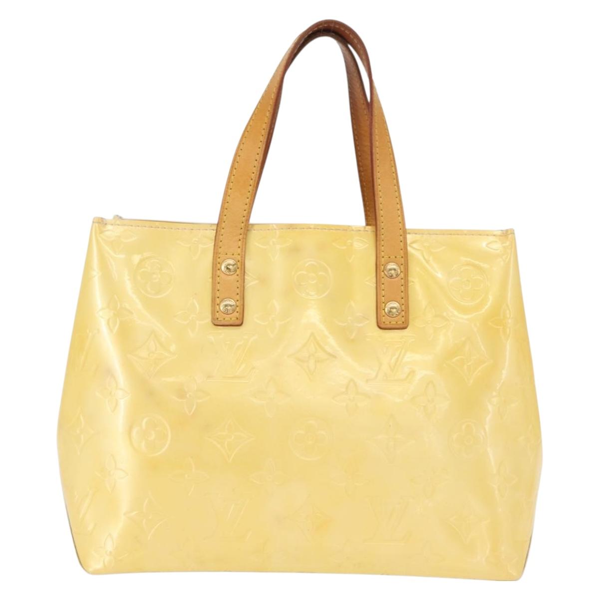 LOUIS VUITTON Monogram Vernis Reade PM Hand Bag Perle M91336 LV Auth 162075