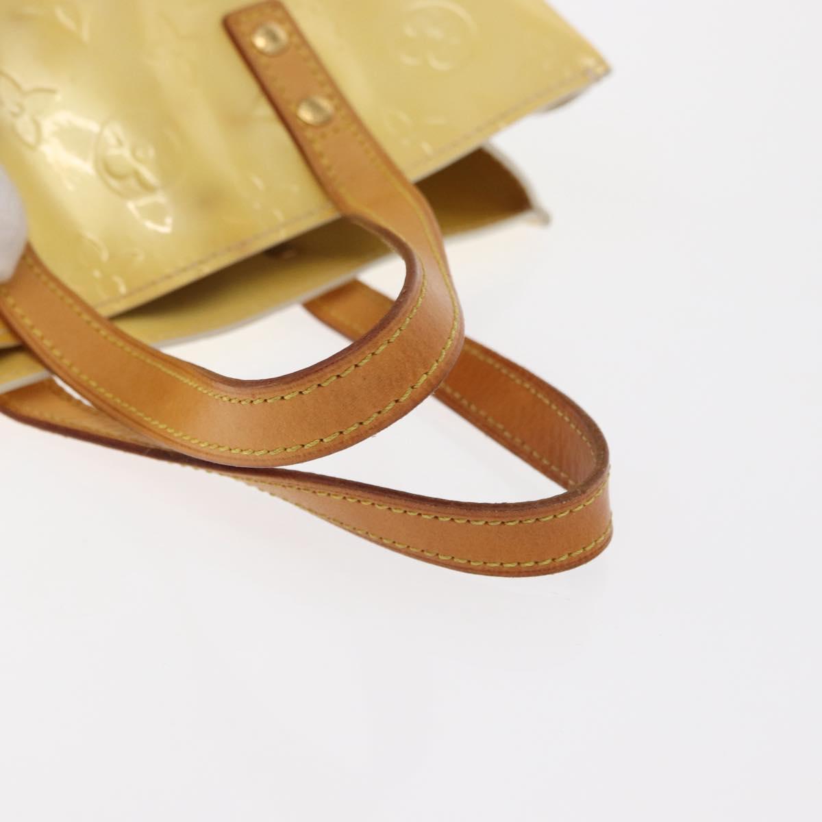 LOUIS VUITTON Monogram Vernis Reade PM Hand Bag Perle M91336 LV Auth 162075