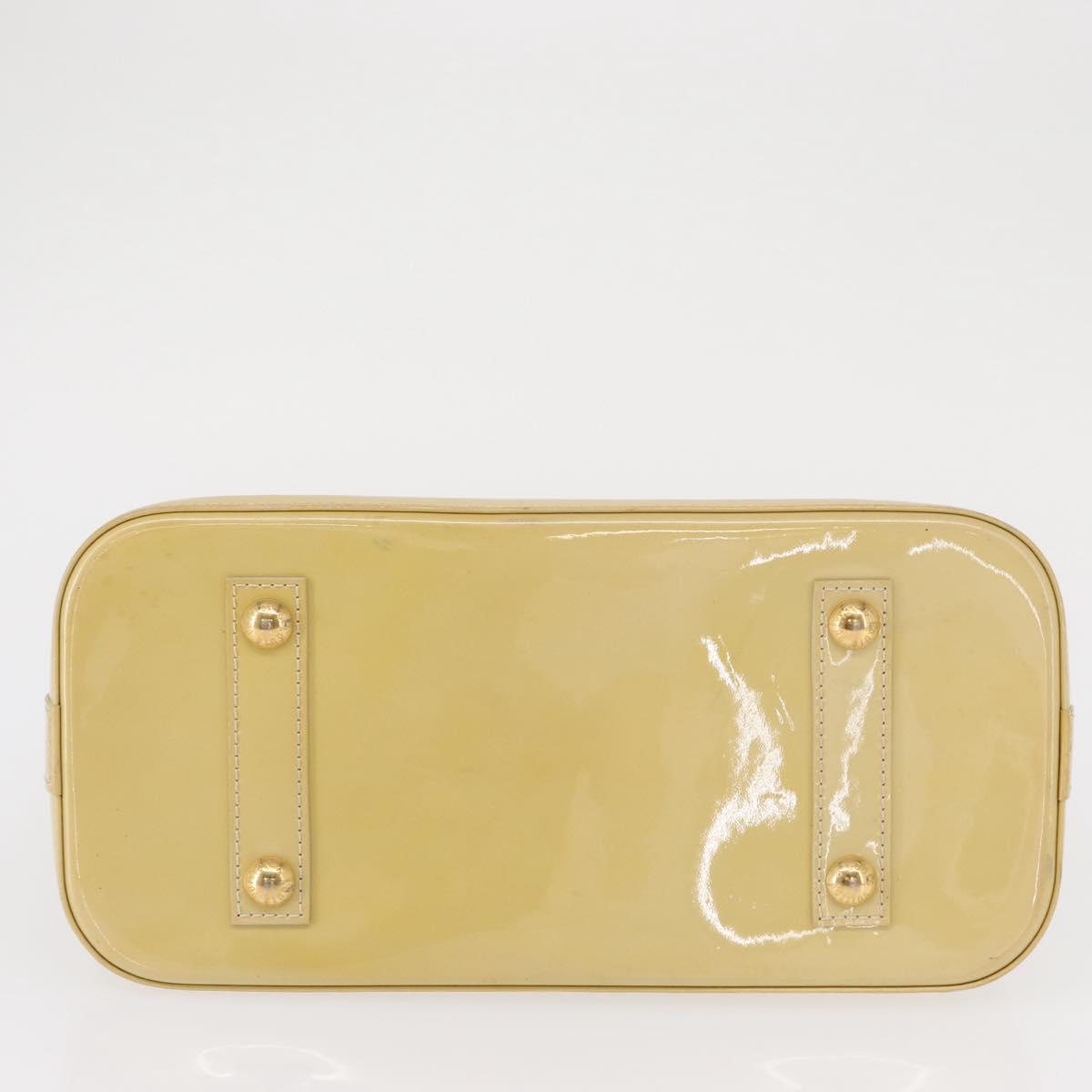 LOUIS VUITTON Monogram Vernis Alma PM Hand Bag Broncorail M91445 LV Auth 162076