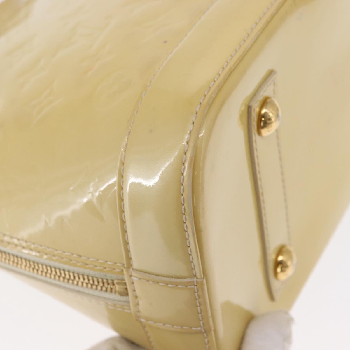 LOUIS VUITTON Monogram Vernis Alma PM Hand Bag Broncorail M91445 LV Auth 162076