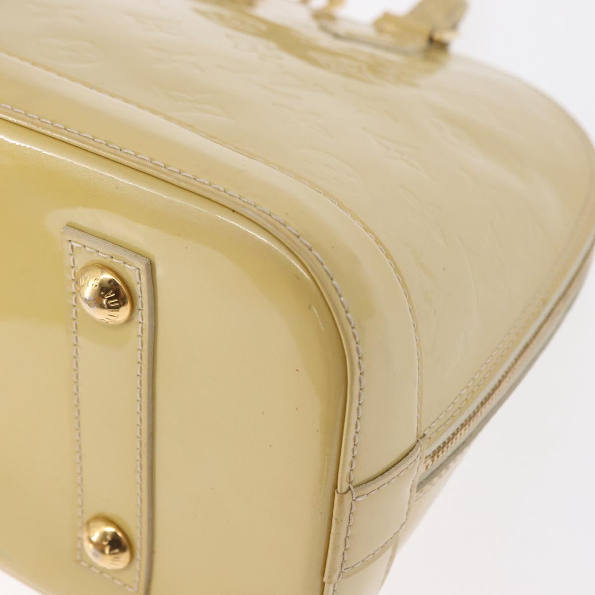 LOUIS VUITTON Monogram Vernis Alma PM Hand Bag Broncorail M91445 LV Auth 162076