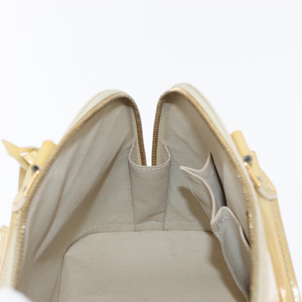 LOUIS VUITTON Monogram Vernis Alma PM Hand Bag Broncorail M91445 LV Auth 162076