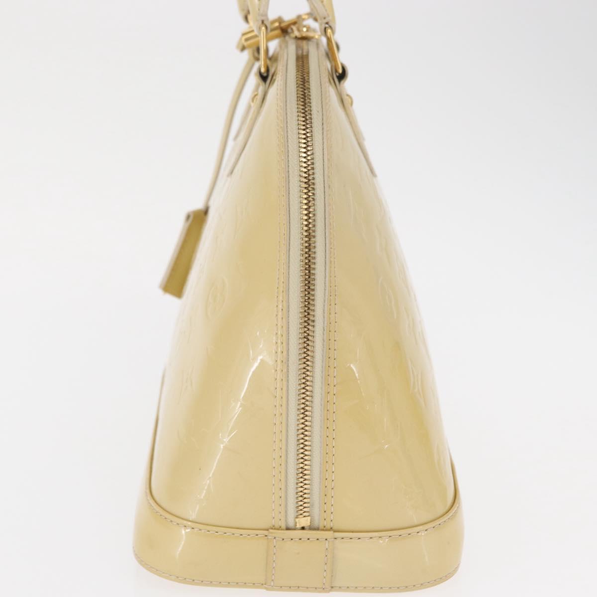 LOUIS VUITTON Monogram Vernis Alma PM Hand Bag Broncorail M91445 LV Auth 162076