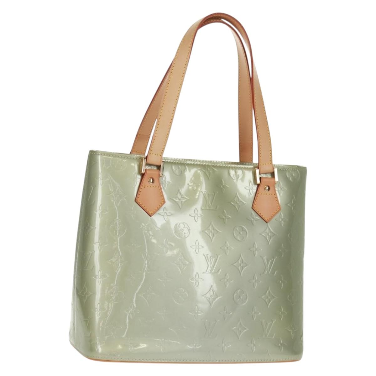 LOUIS VUITTON Monogram Vernis Houston Hand Bag Gris M91053 LV Auth 162078V