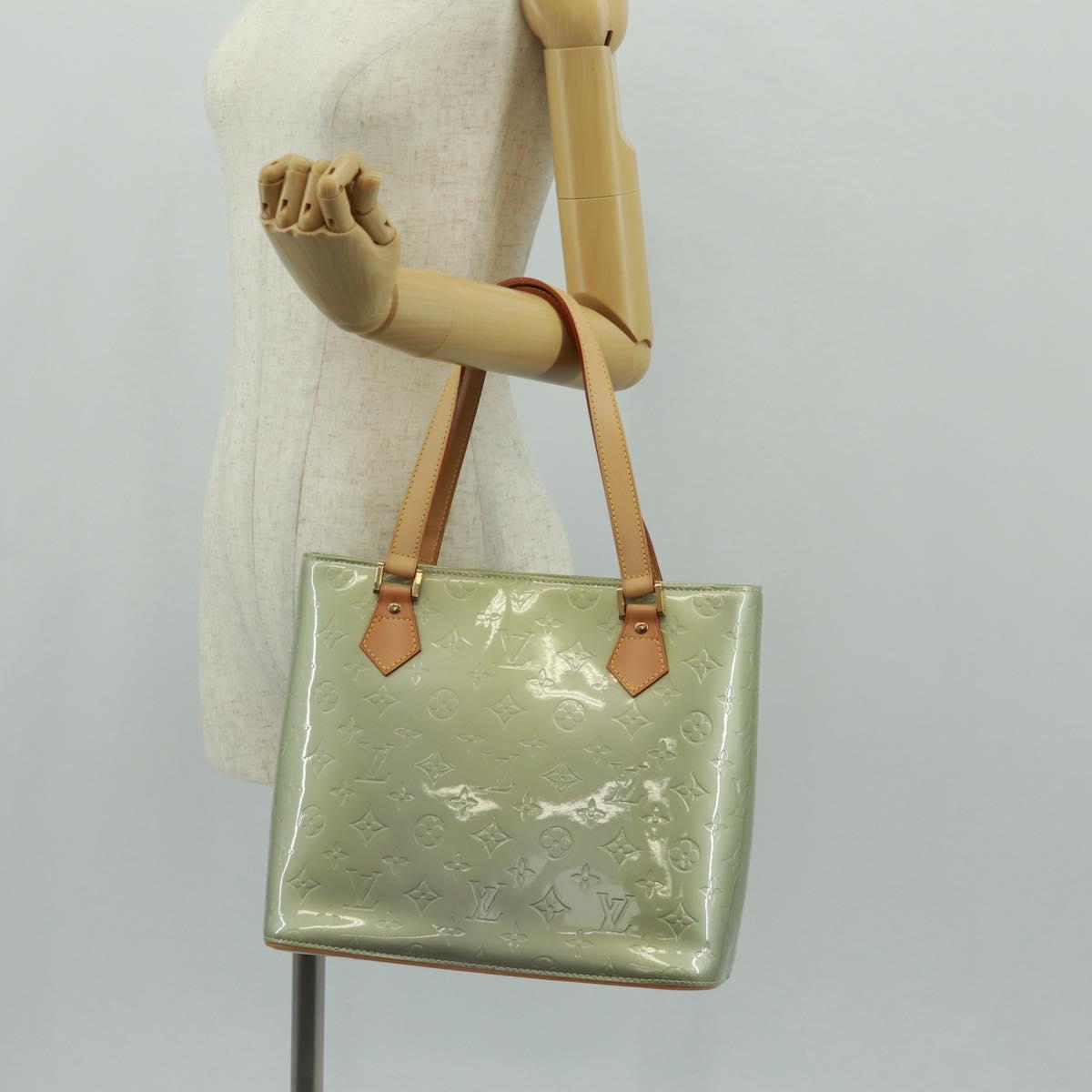 LOUIS VUITTON Monogram Vernis Houston Hand Bag Gris M91053 LV Auth 162078V