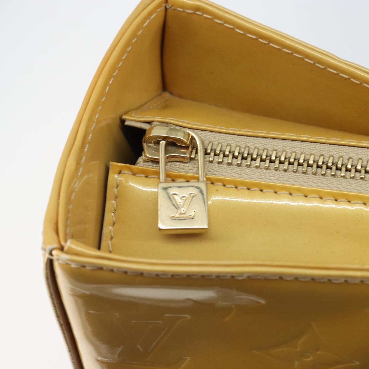 LOUIS VUITTON Monogram Vernis Columbus Tote Bag Beige M91023 LV Auth 162080