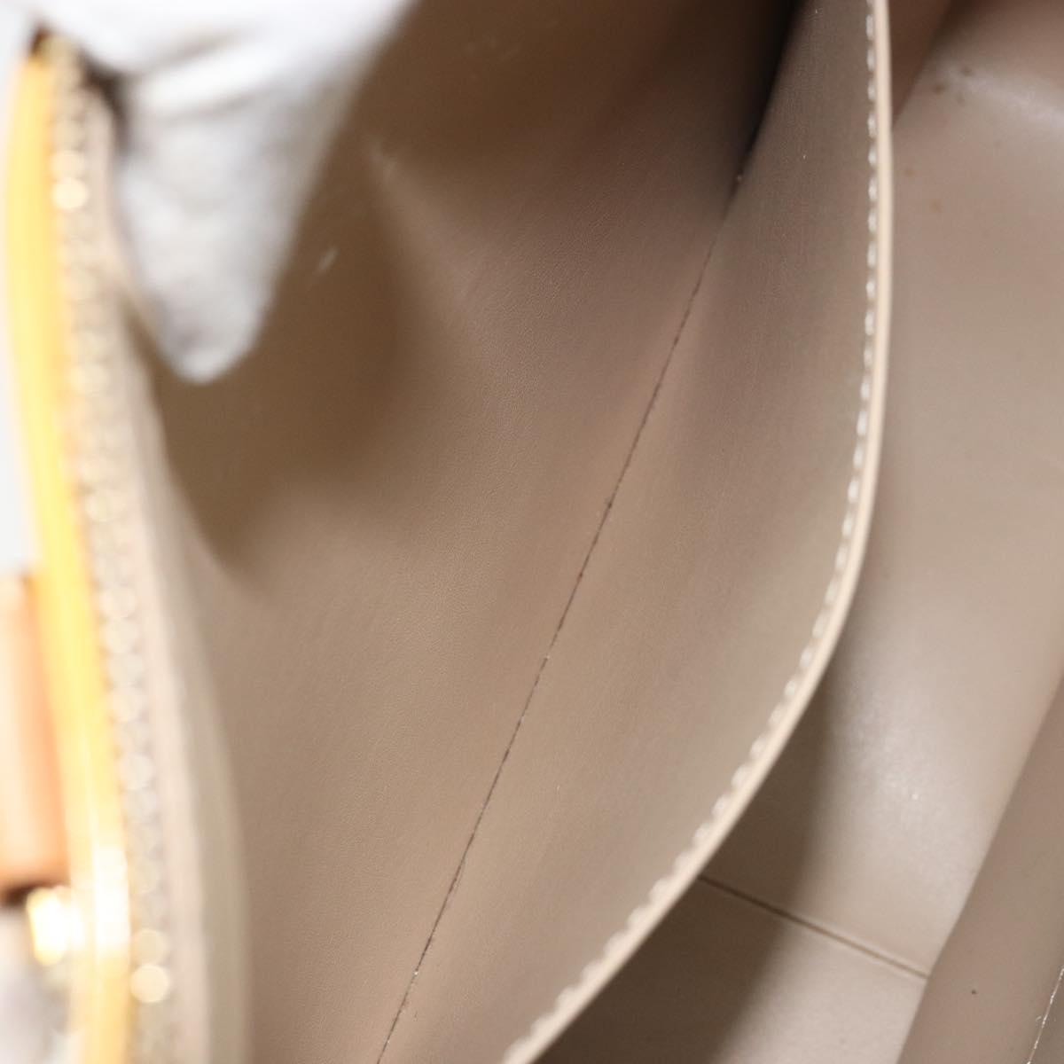 LOUIS VUITTON Monogram Vernis Columbus Tote Bag Beige M91023 LV Auth 162080
