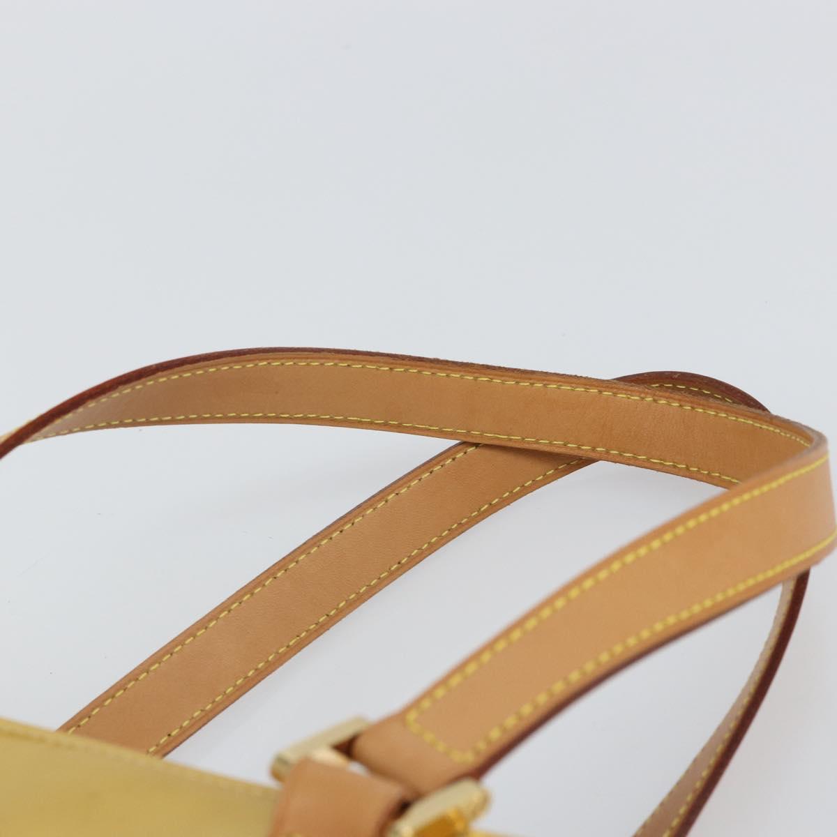 LOUIS VUITTON Monogram Vernis Columbus Tote Bag Beige M91023 LV Auth 162080