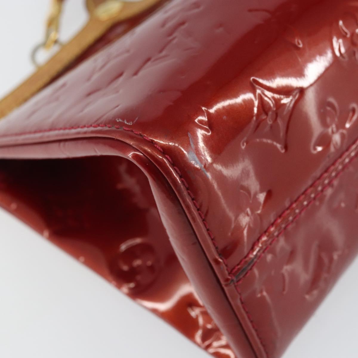 LOUIS VUITTON Vernis Roxbury Drive Bag 2way Pomme D'amour M91987 LV Auth 162085