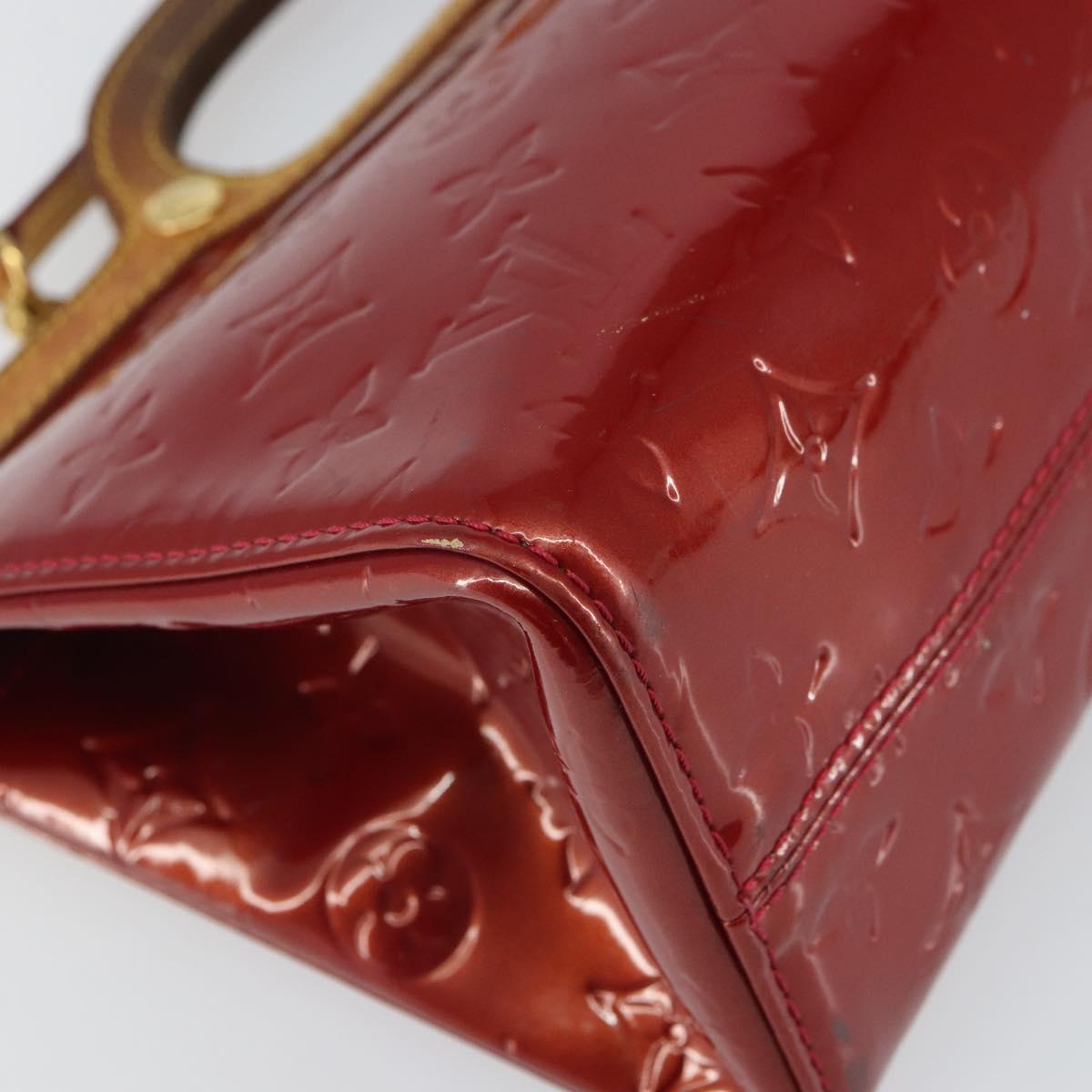 LOUIS VUITTON Vernis Roxbury Drive Bag 2way Pomme D'amour M91987 LV Auth 162085