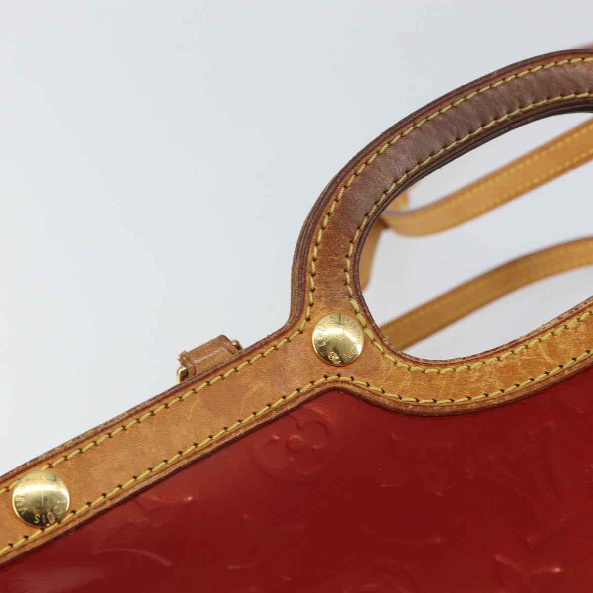 LOUIS VUITTON Vernis Roxbury Drive Bag 2way Pomme D'amour M91987 LV Auth 162085