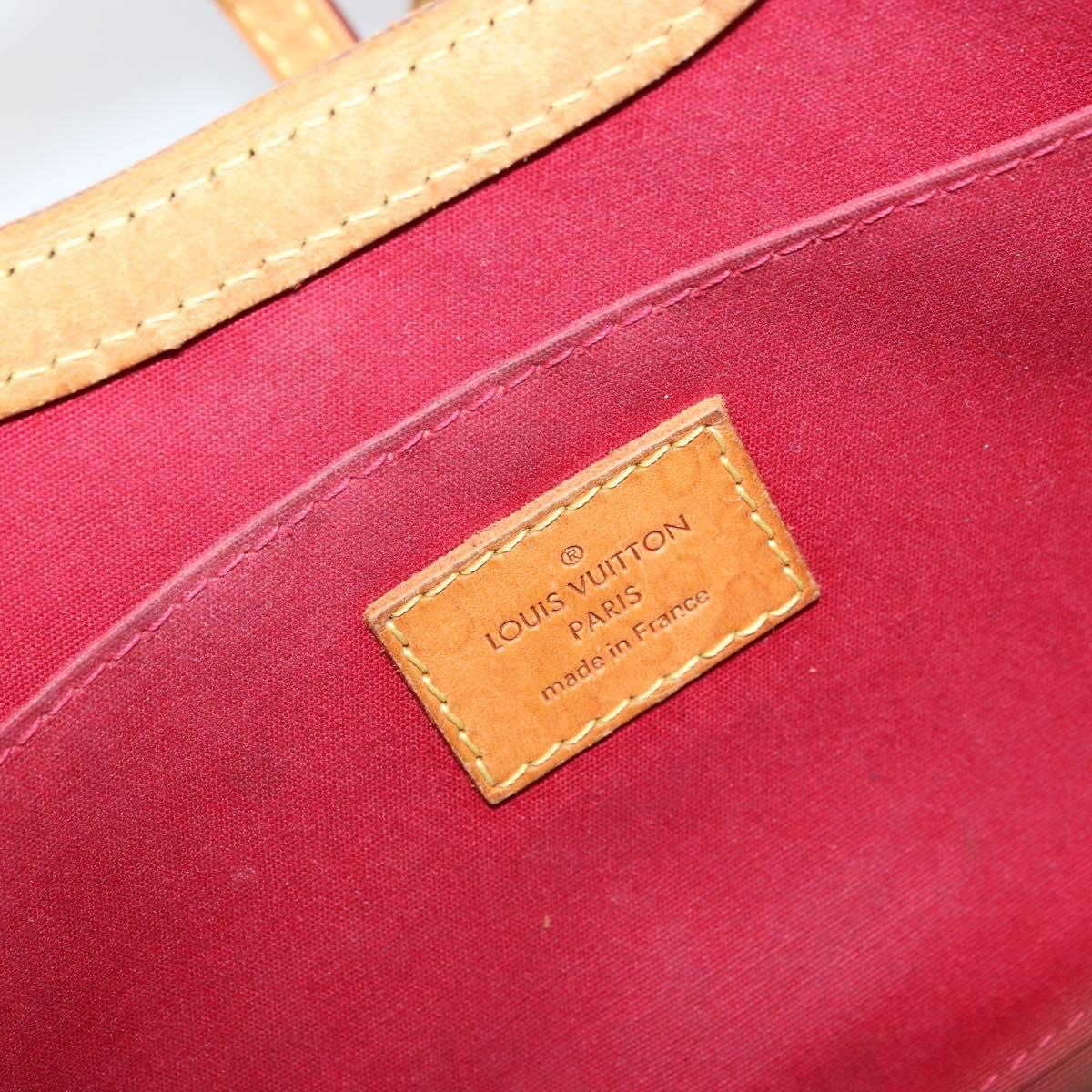 LOUIS VUITTON Vernis Roxbury Drive Bag 2way Pomme D'amour M91987 LV Auth 162085