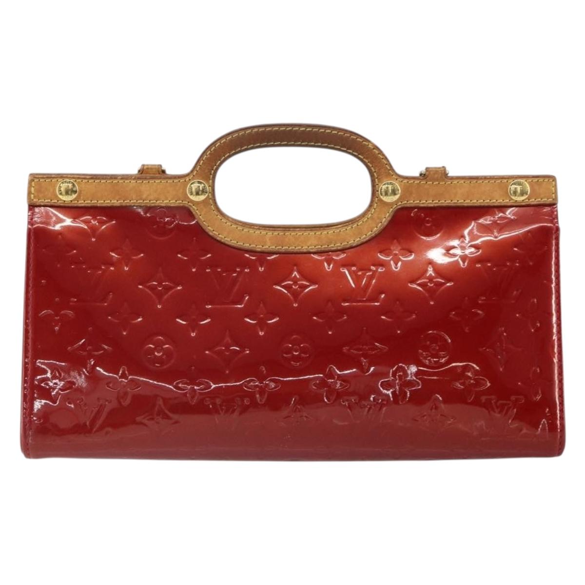 LOUIS VUITTON Vernis Roxbury Drive Bag 2way Pomme D'amour M91987 LV Auth 162085