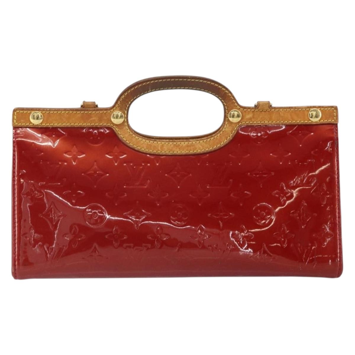 LOUIS VUITTON Vernis Roxbury Drive Bag 2way Pomme D'amour M91987 LV Auth 162085