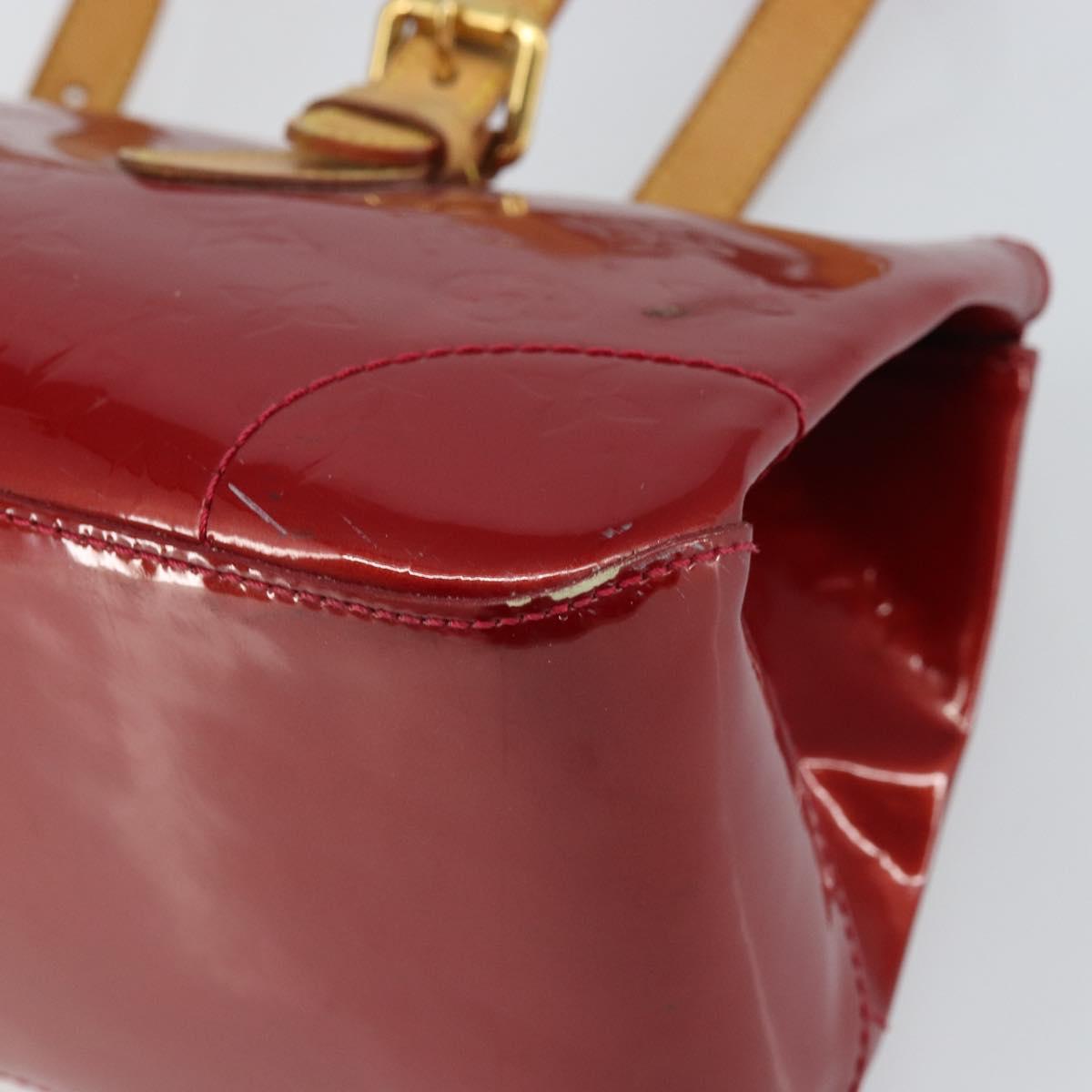 LOUIS VUITTON Vernis Rosewood Avenue Bag Pomme D'amour M93507 Auth 162086