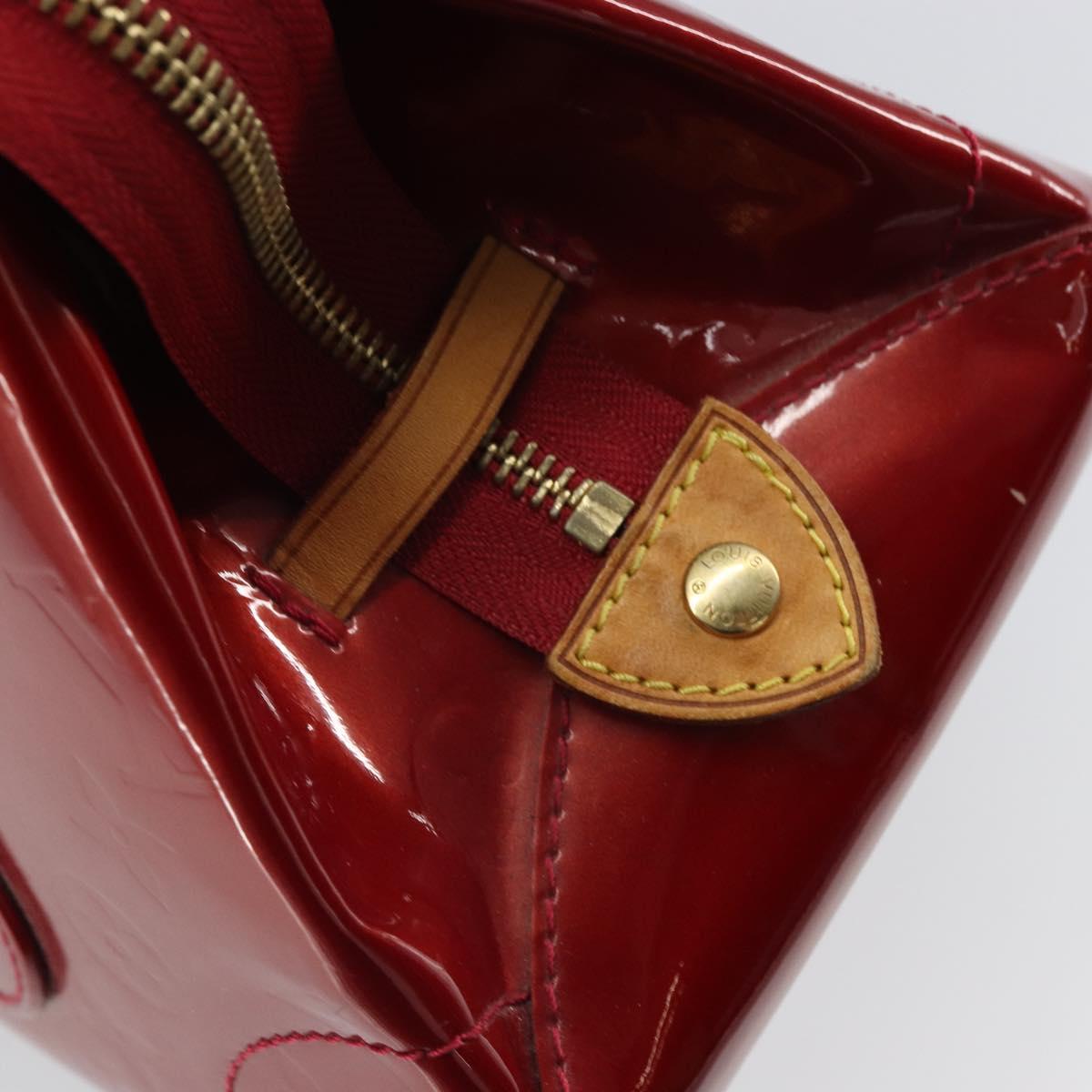 LOUIS VUITTON Vernis Rosewood Avenue Bag Pomme D'amour M93507 Auth 162086