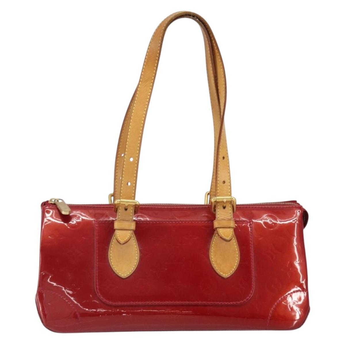 LOUIS VUITTON Vernis Rosewood Avenue Bag Pomme D'amour M93507 Auth 162086