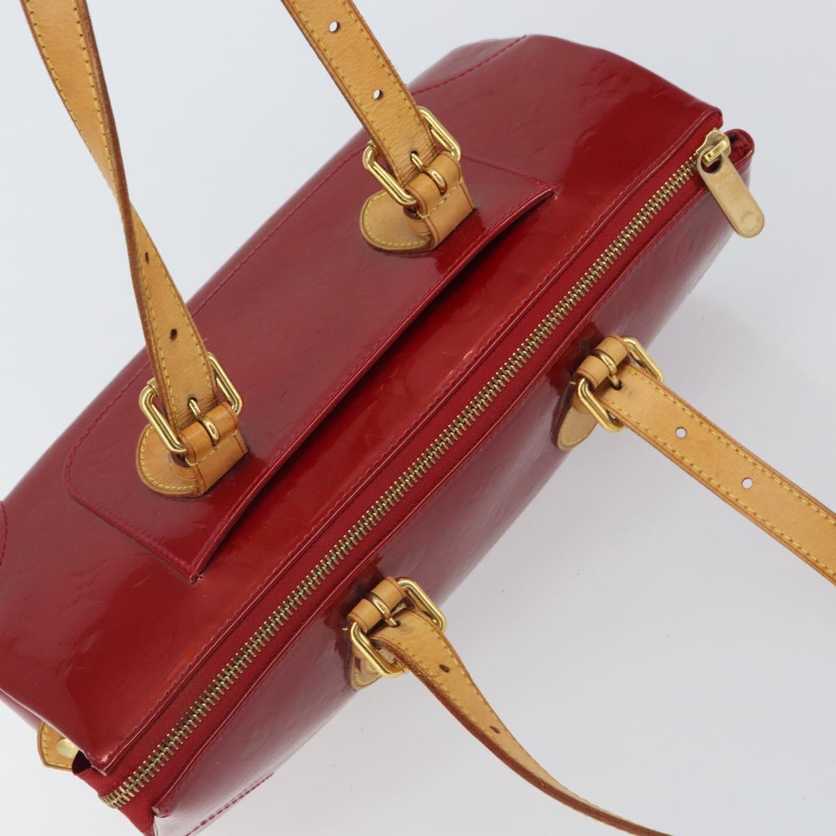 LOUIS VUITTON Vernis Rosewood Avenue Bag Pomme D'amour M93507 Auth 162086