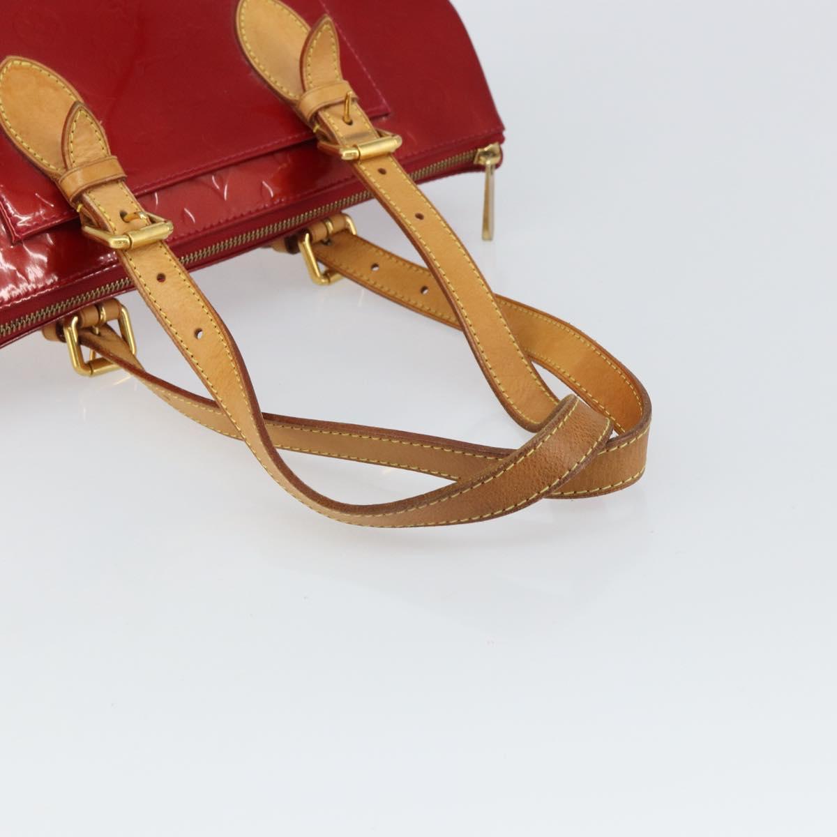 LOUIS VUITTON Vernis Rosewood Avenue Bag Pomme D'amour M93507 Auth 162086