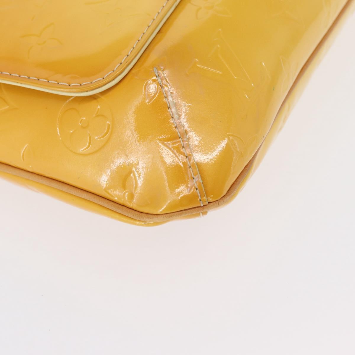 LOUIS VUITTON Monogram Vernis Thompson Street Bag Lime Yellow M91071 Auth 162087
