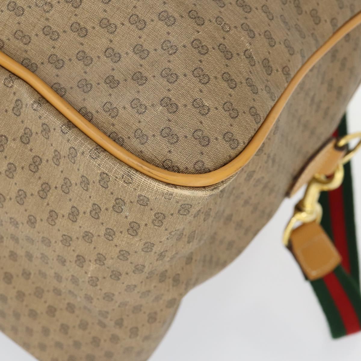 GUCCI Micro GG Supreme Web Sherry Line Bag PVC Beige 012 39 0291 Auth 162095