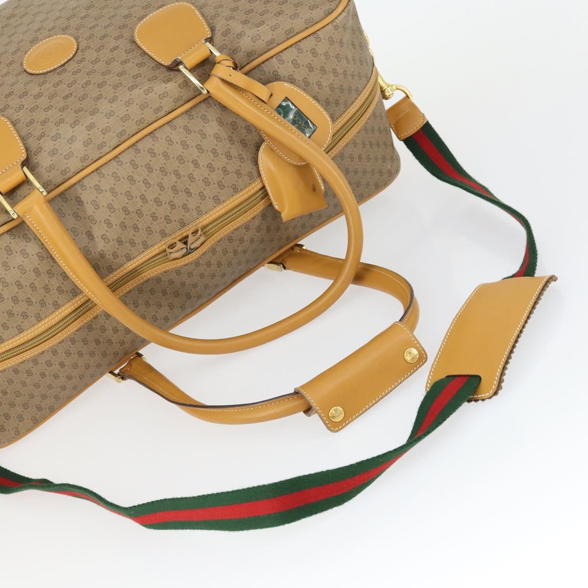 GUCCI Micro GG Supreme Web Sherry Line Bag PVC Beige 012 39 0291 Auth 162095