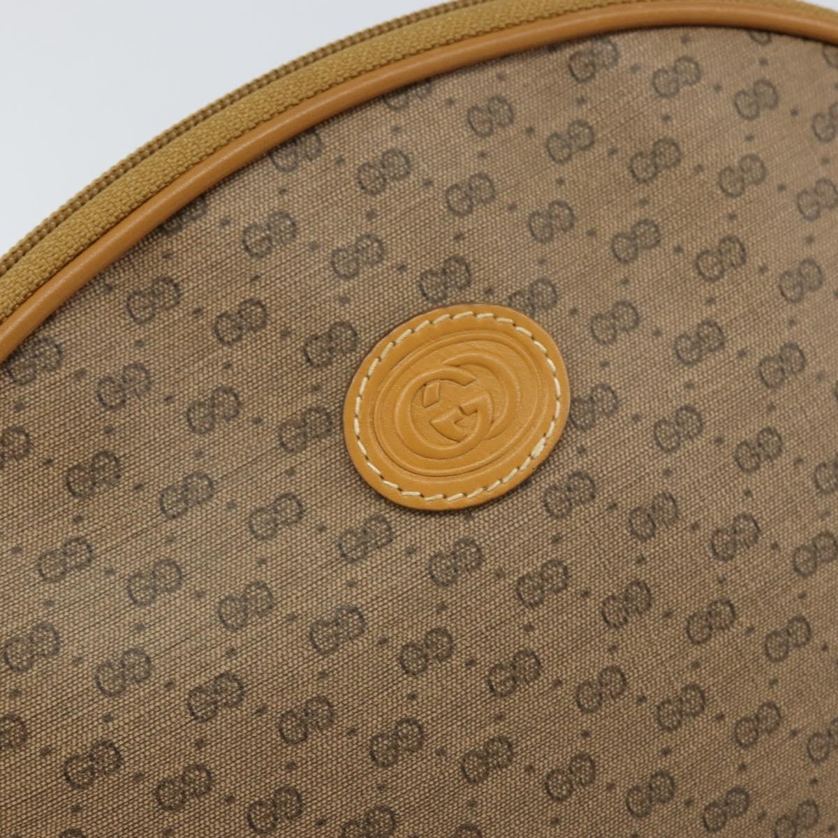 GUCCI Micro GG Supreme Shoulder Bag PVC Beige Gold 007 89 0094 Auth 162099