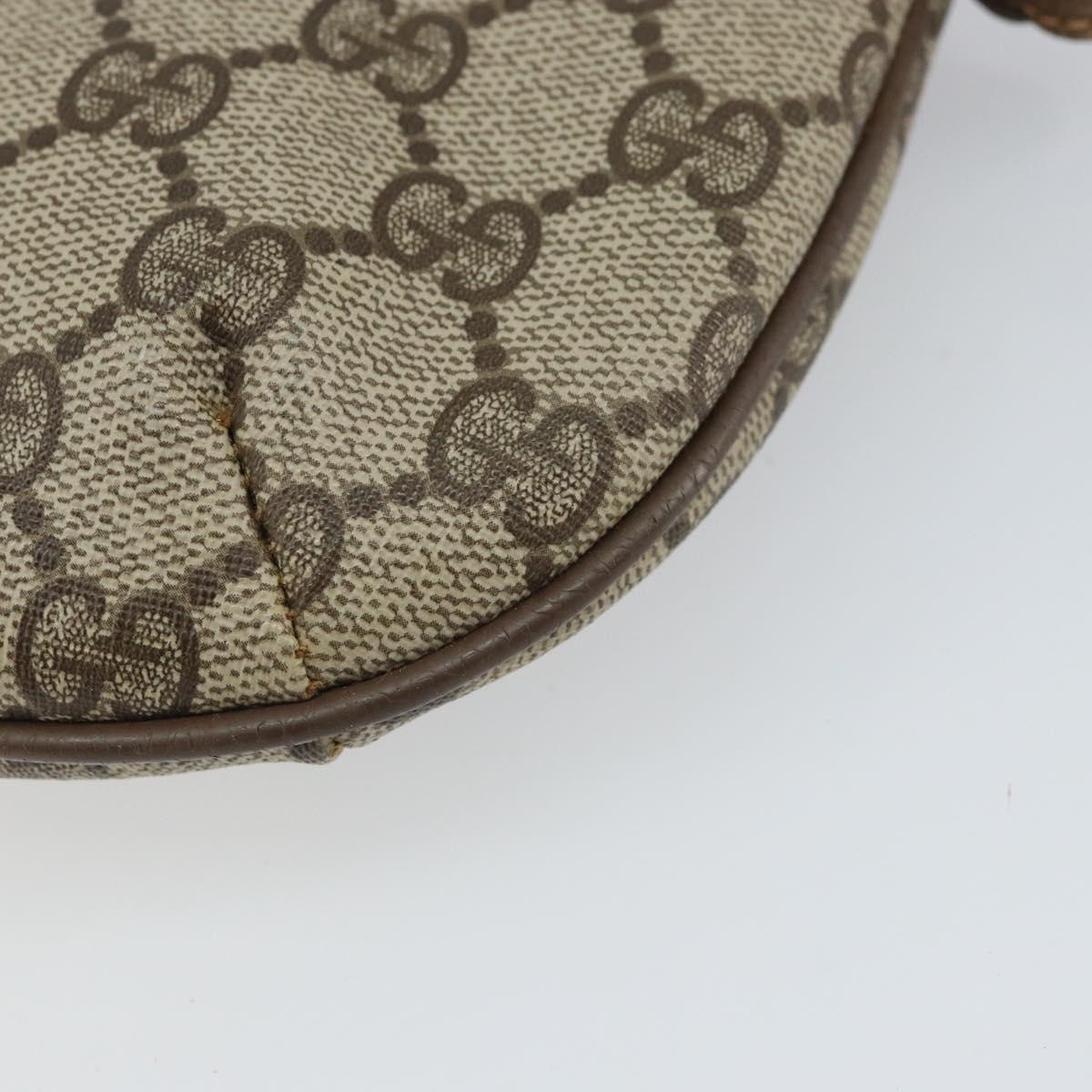 GUCCI GG Supreme Shoulder Bag PVC Beige Gold 904 02 020 Auth 162103