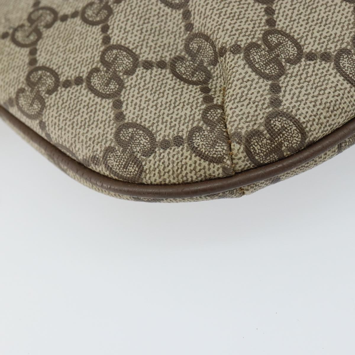 GUCCI GG Supreme Shoulder Bag PVC Beige Gold 904 02 020 Auth 162103