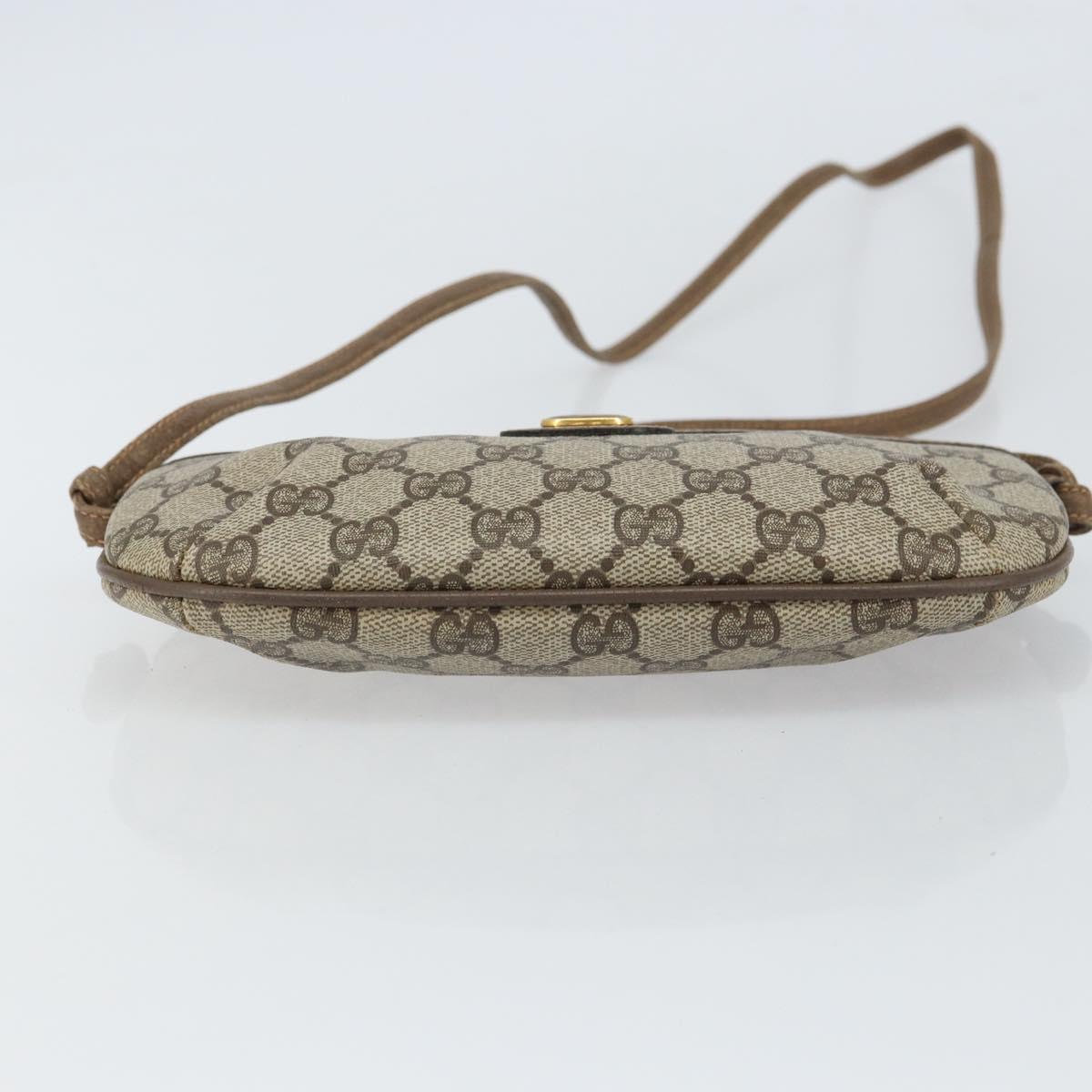 GUCCI GG Supreme Shoulder Bag PVC Beige Gold 904 02 020 Auth 162103