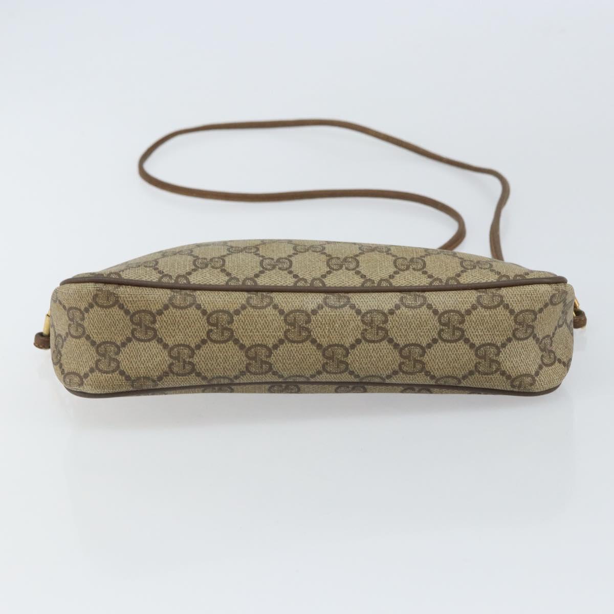 GUCCI GG Supreme Shoulder Bag PVC Beige Gold 56 02 068 Auth 162104