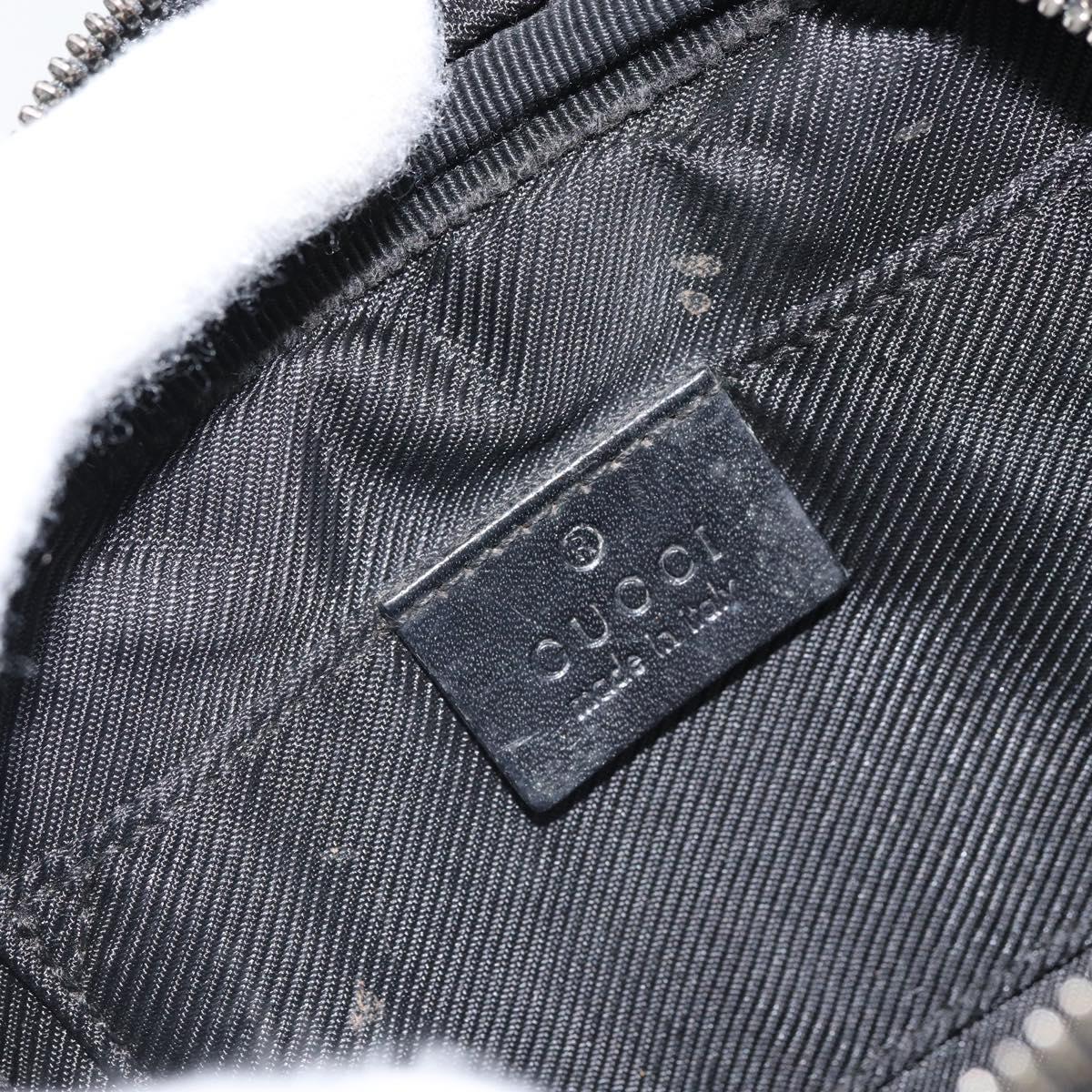 GUCCI GG Canvas Shoulder Bag Black Silver 101680 Auth 162111