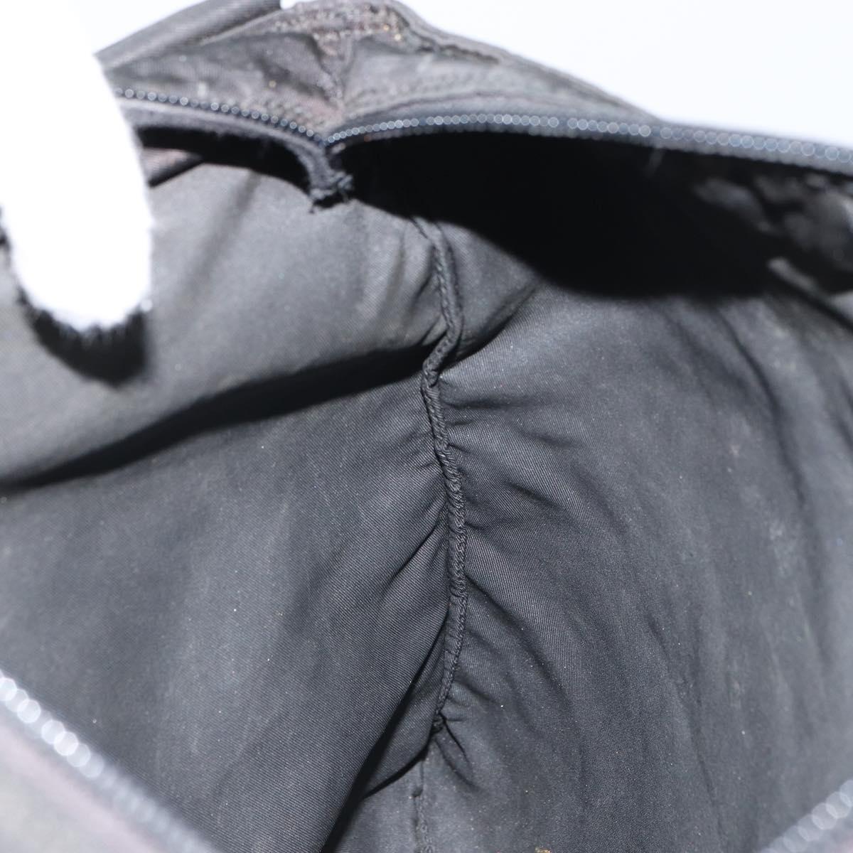 PRADA Shoulder Bag Nylon Black Silver Auth 162132