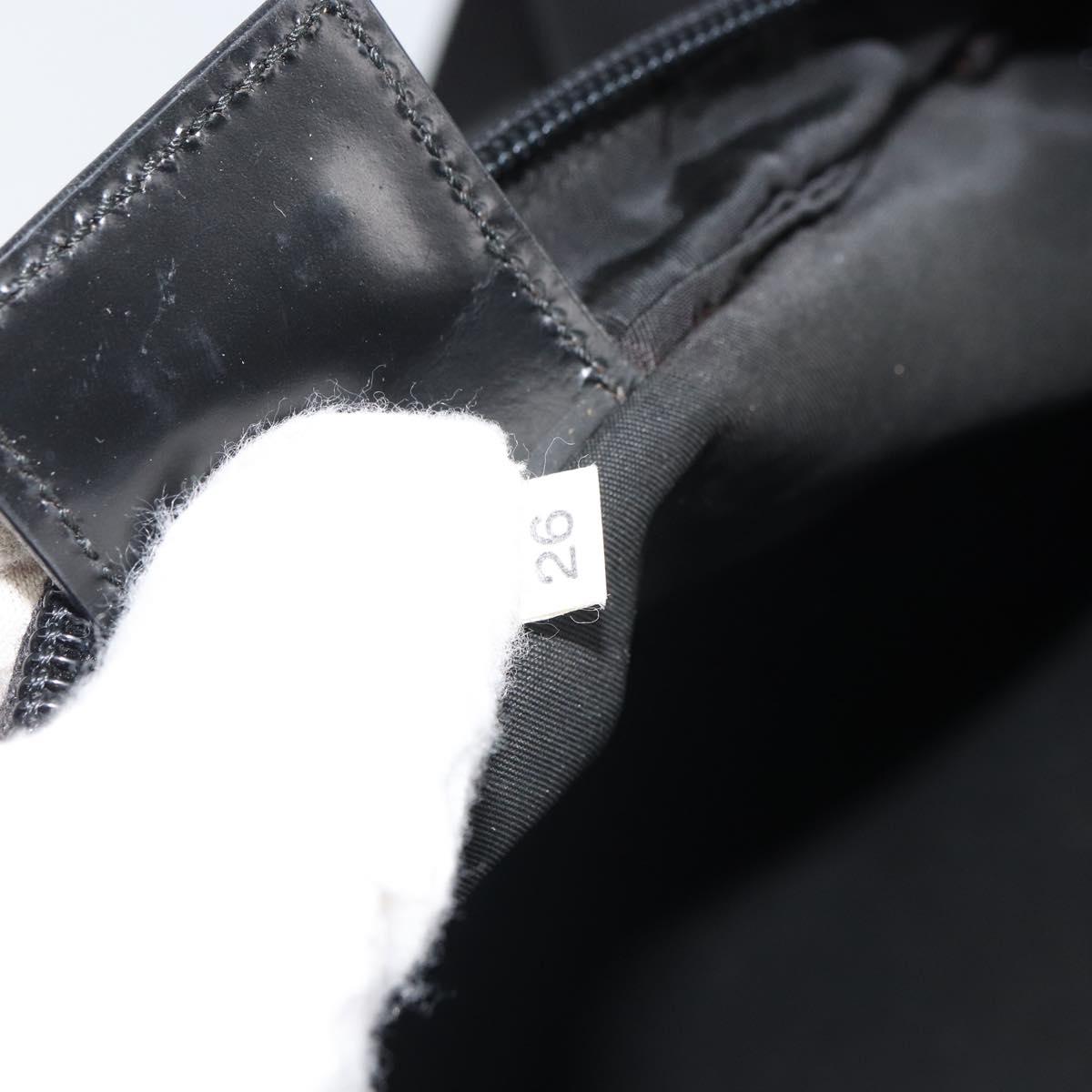 PRADA Shoulder Bag Nylon Black Silver Auth 162132