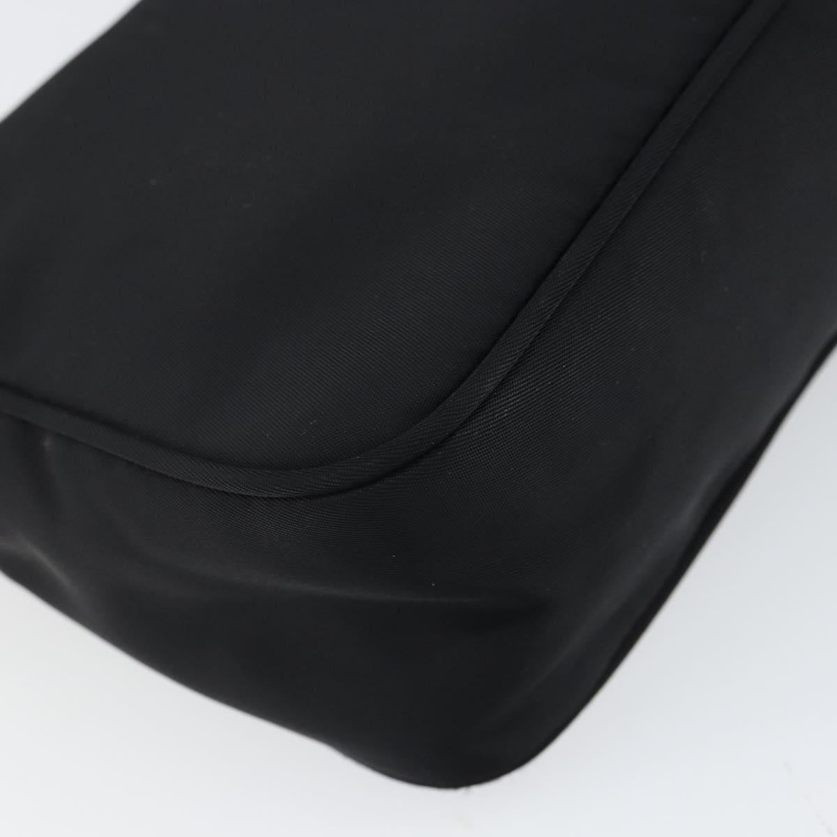 PRADA Hand Bag Nylon Black Auth 162139