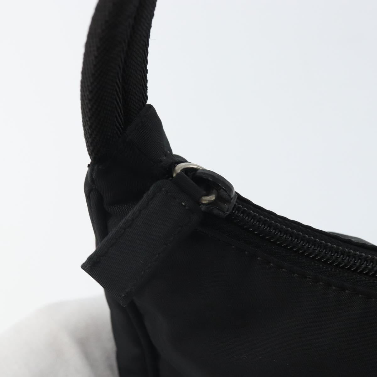 PRADA Hand Bag Nylon Black Auth 162139
