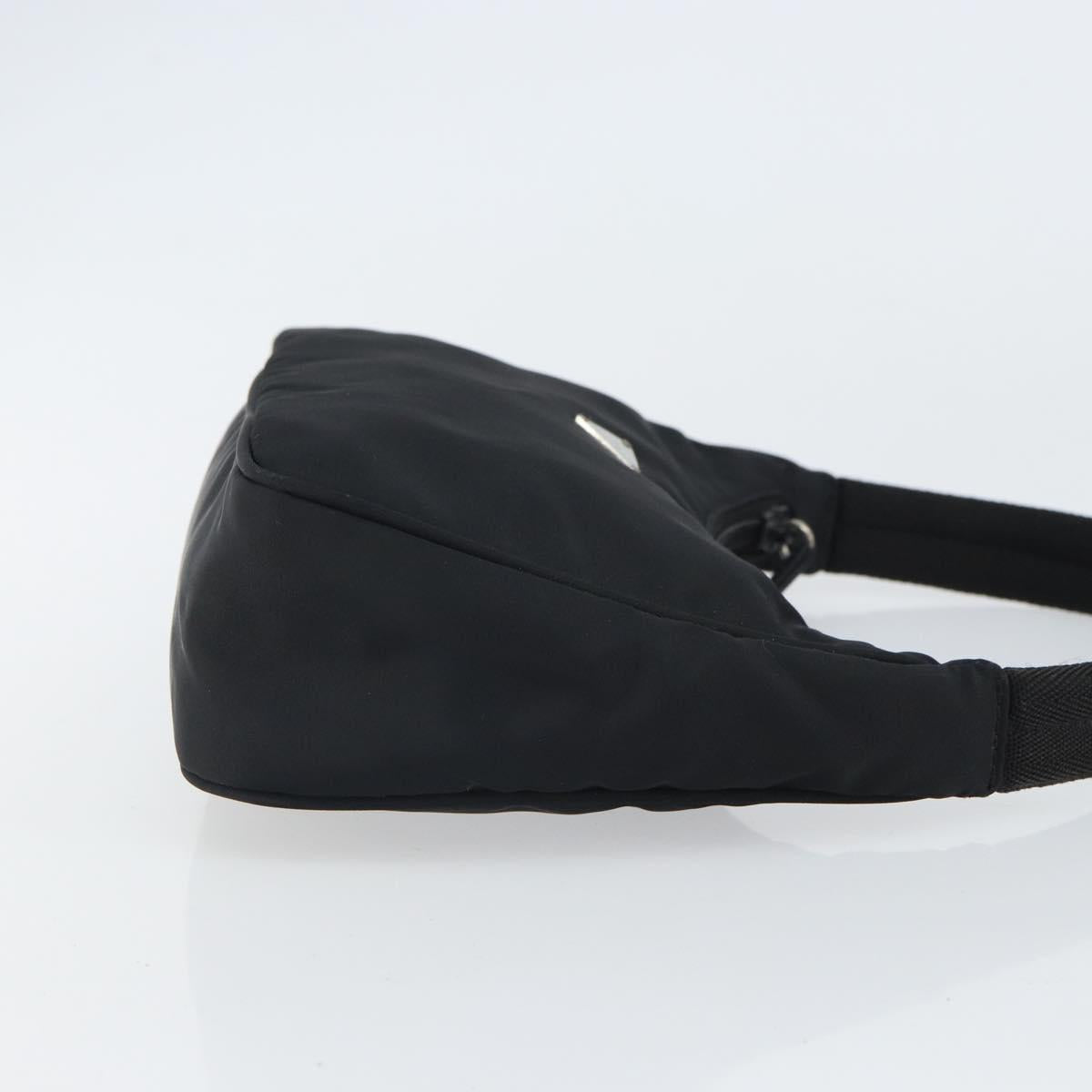 PRADA Hand Bag Nylon Black Auth 162139