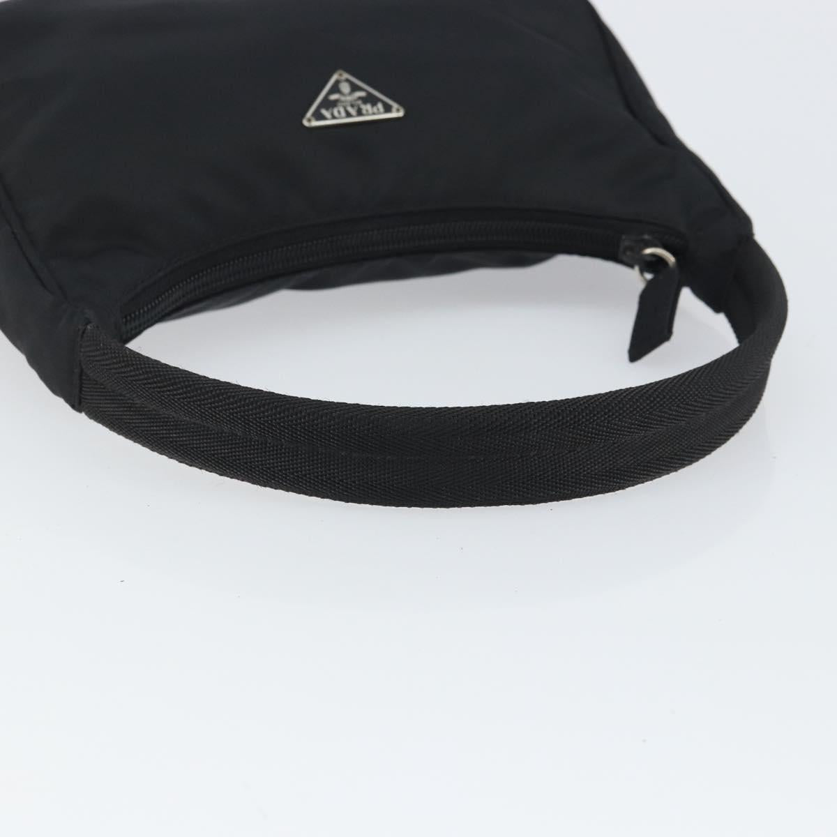 PRADA Hand Bag Nylon Black Auth 162139