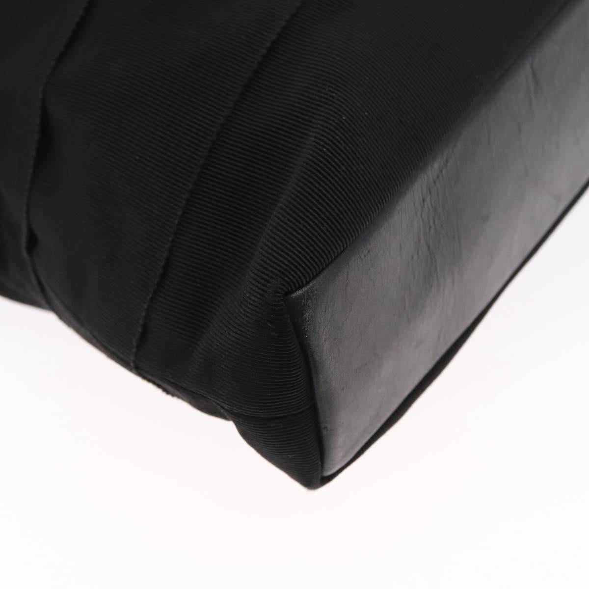 Salvatore Ferragamo Vala Tote Bag Canvas Black Gold Auth 162149