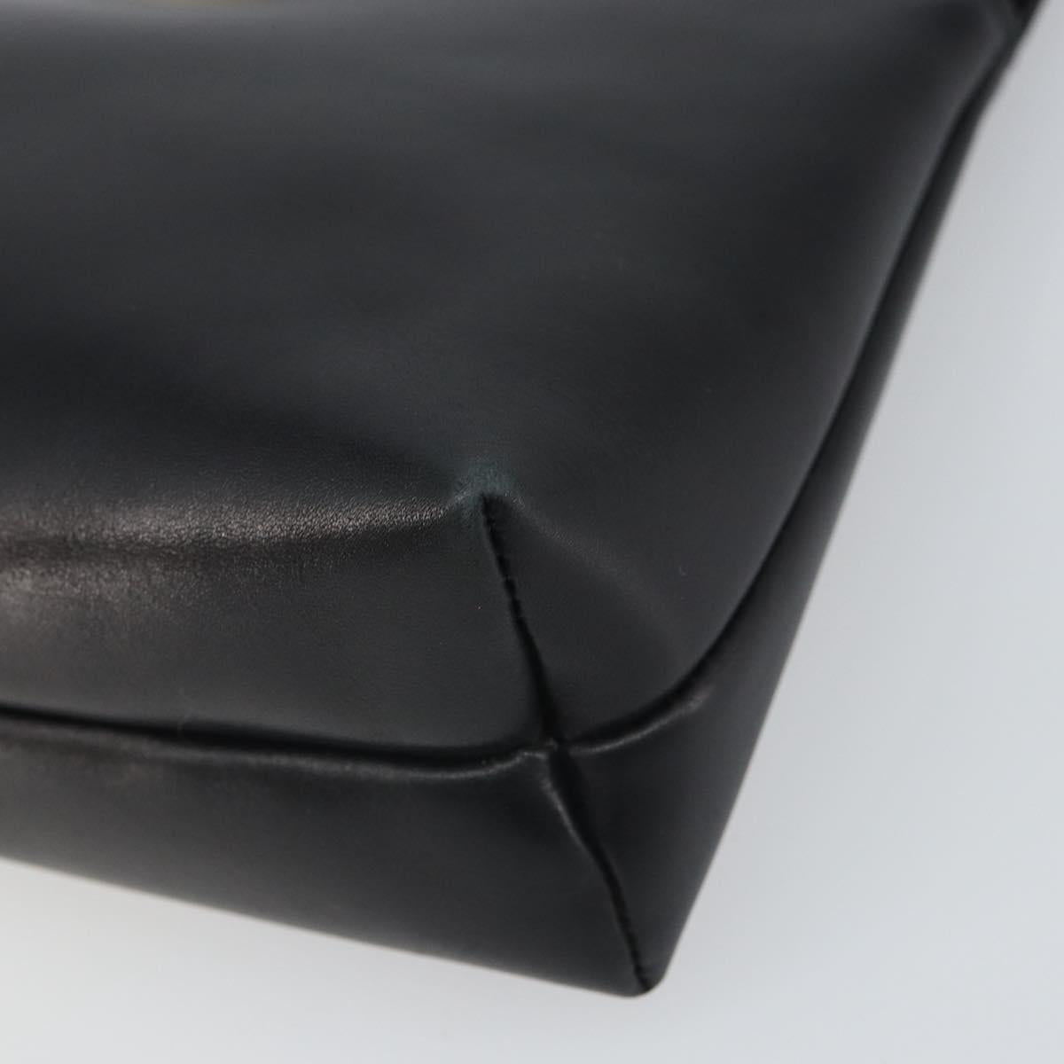Salvatore Ferragamo Vala Shoulder Bag Leather Black Gold Auth 162154