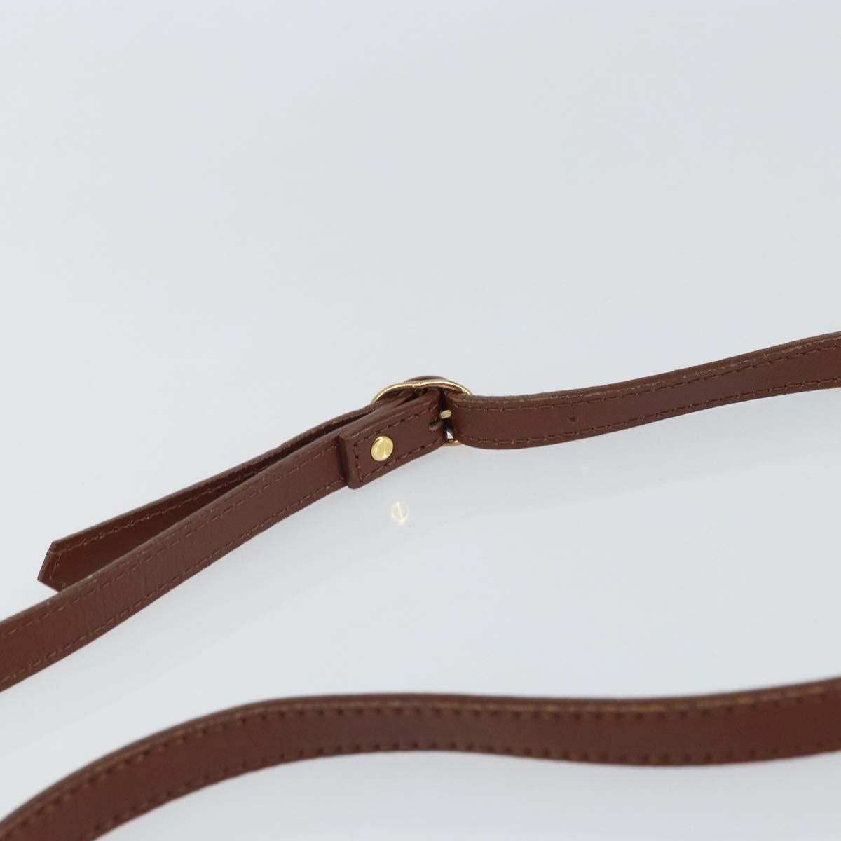 Burberrys Shoulder Bag Leather Brown Gold Auth 162159