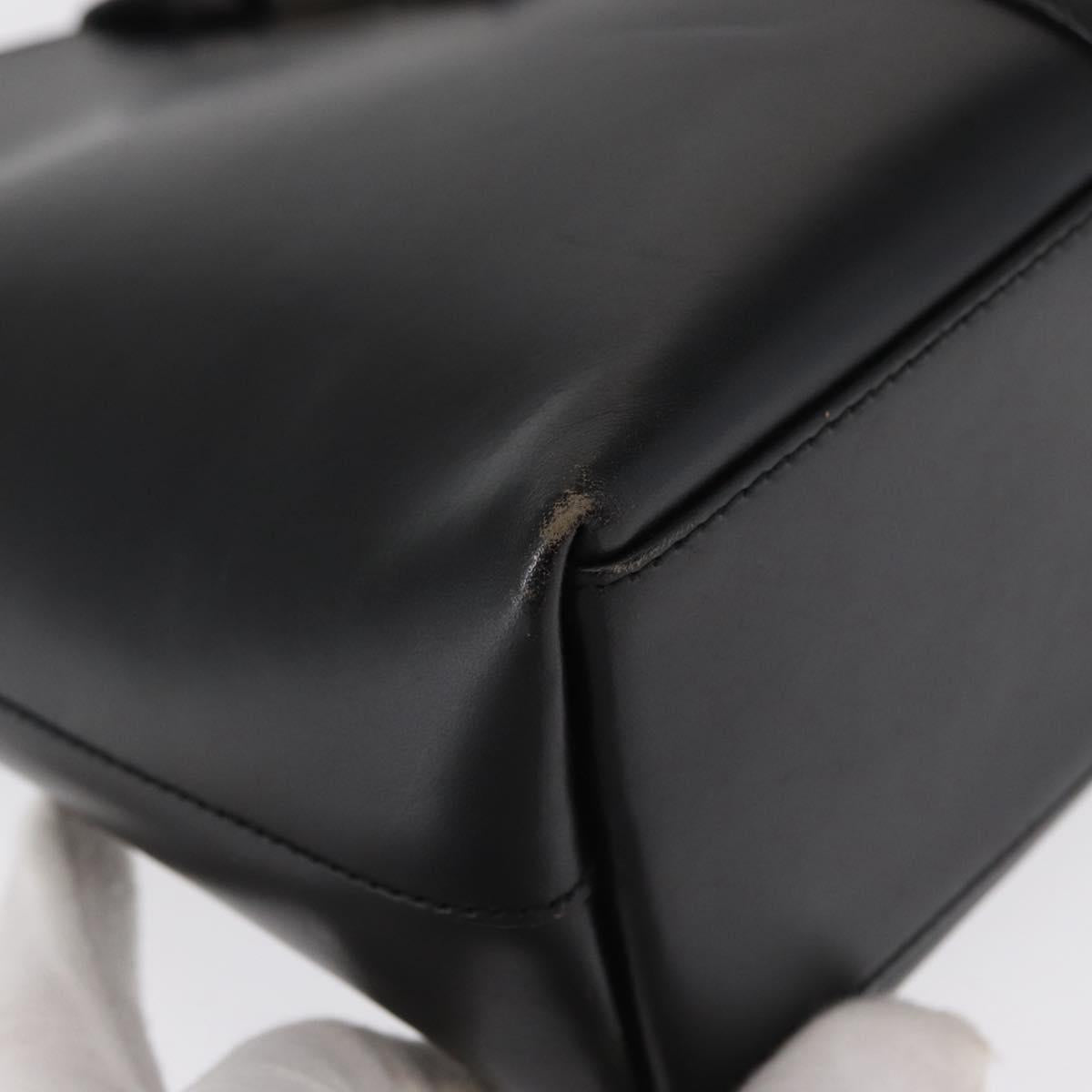GUCCI Jackie Shoulder Bag Leather Black Silver 001 3875 Auth 162181