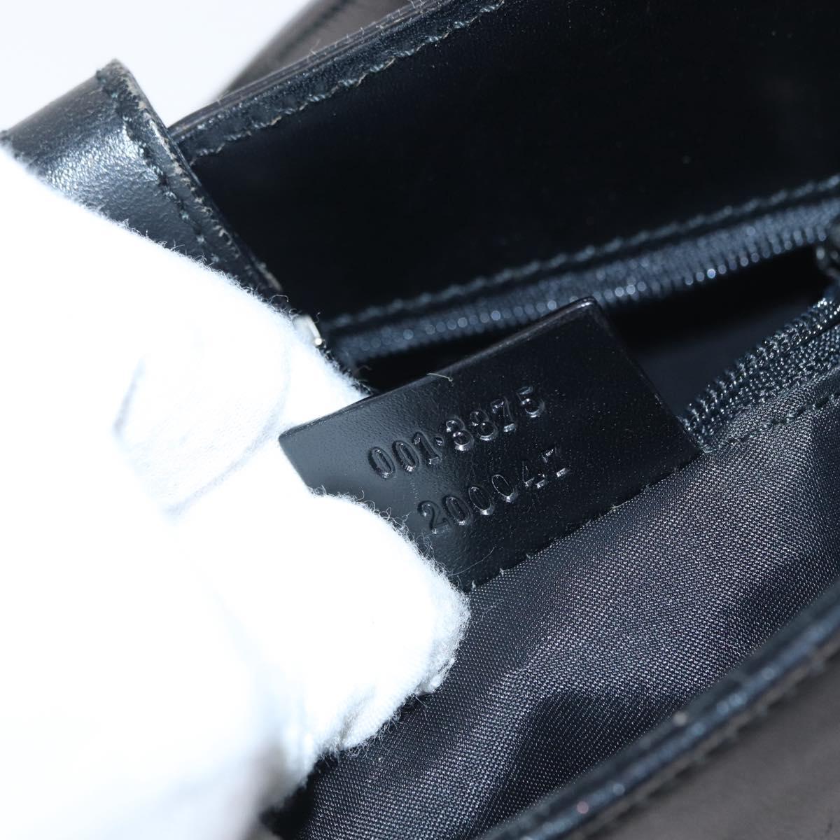 GUCCI Jackie Shoulder Bag Leather Black Silver 001 3875 Auth 162181