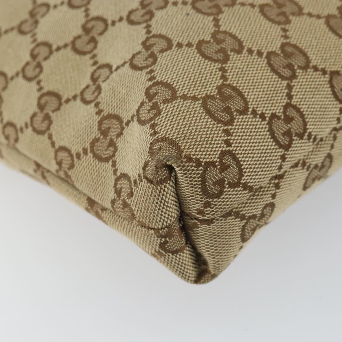 GUCCI GG Canvas Shoulder Bag Beige Gold 388924 Auth 162188