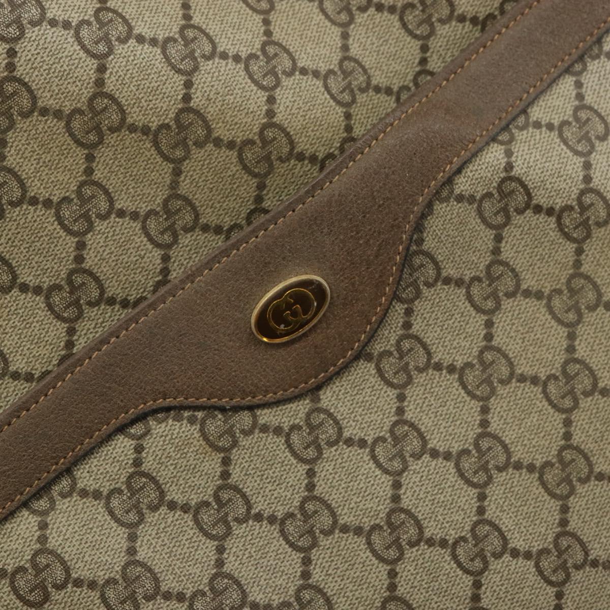 GUCCI GG Supreme Web Sherry Line Tote Bag PVC Beige 39 02 003 Auth 162195
