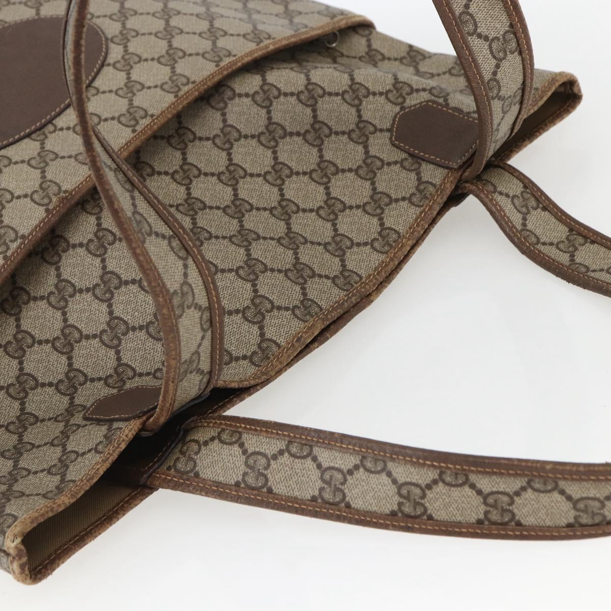 GUCCI GG Supreme Tote Bag PVC Beige 002 39 0054 Auth 162196