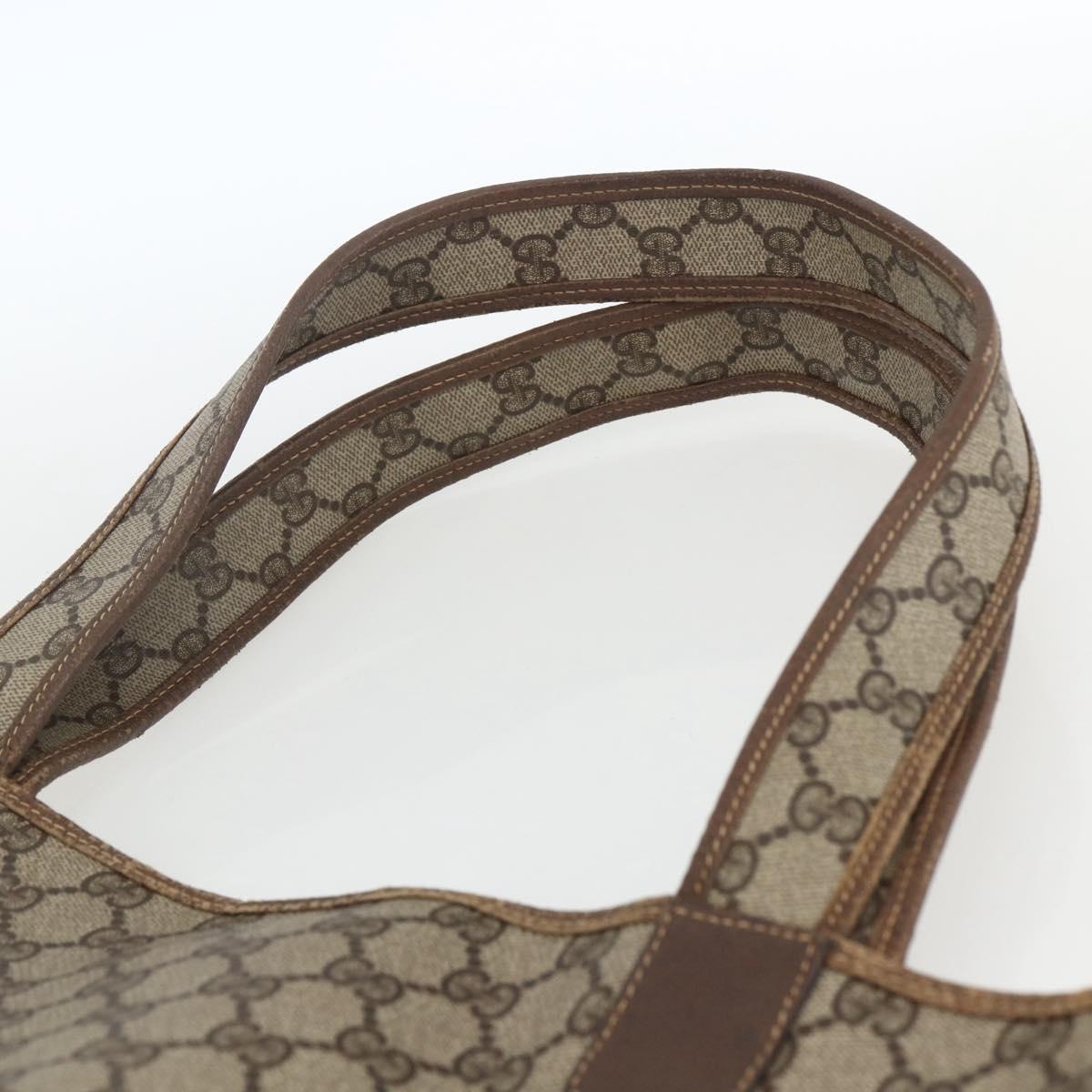 GUCCI GG Supreme Tote Bag PVC Beige 002 39 0054 Auth 162196