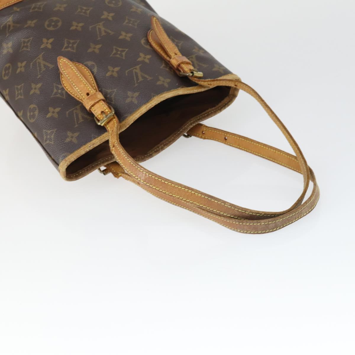 LOUIS VUITTON Monogram Bag Leather 2 Set Black LV Auth 162209