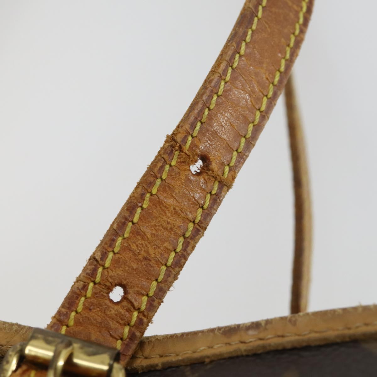 LOUIS VUITTON Monogram Bag Leather 2 Set Black LV Auth 162209